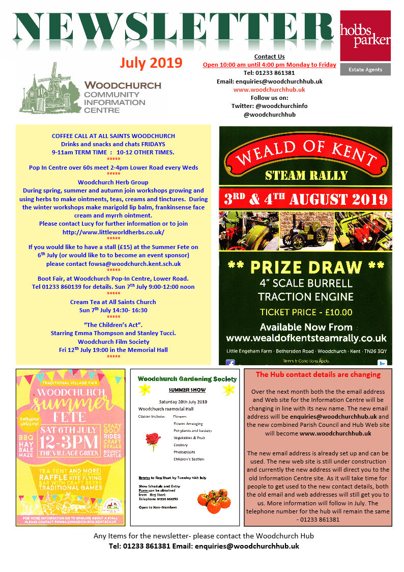 July 2019 Newsletter