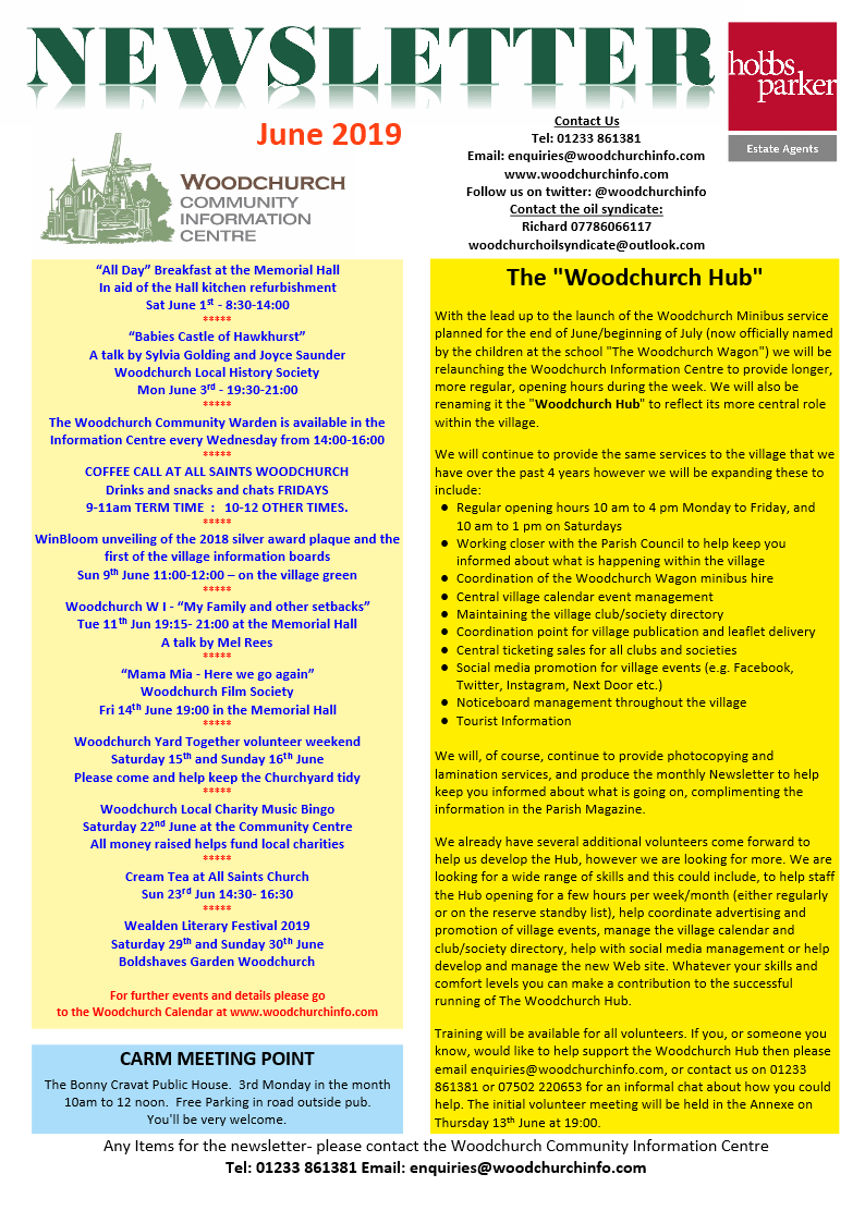 June 2019 Newsletter