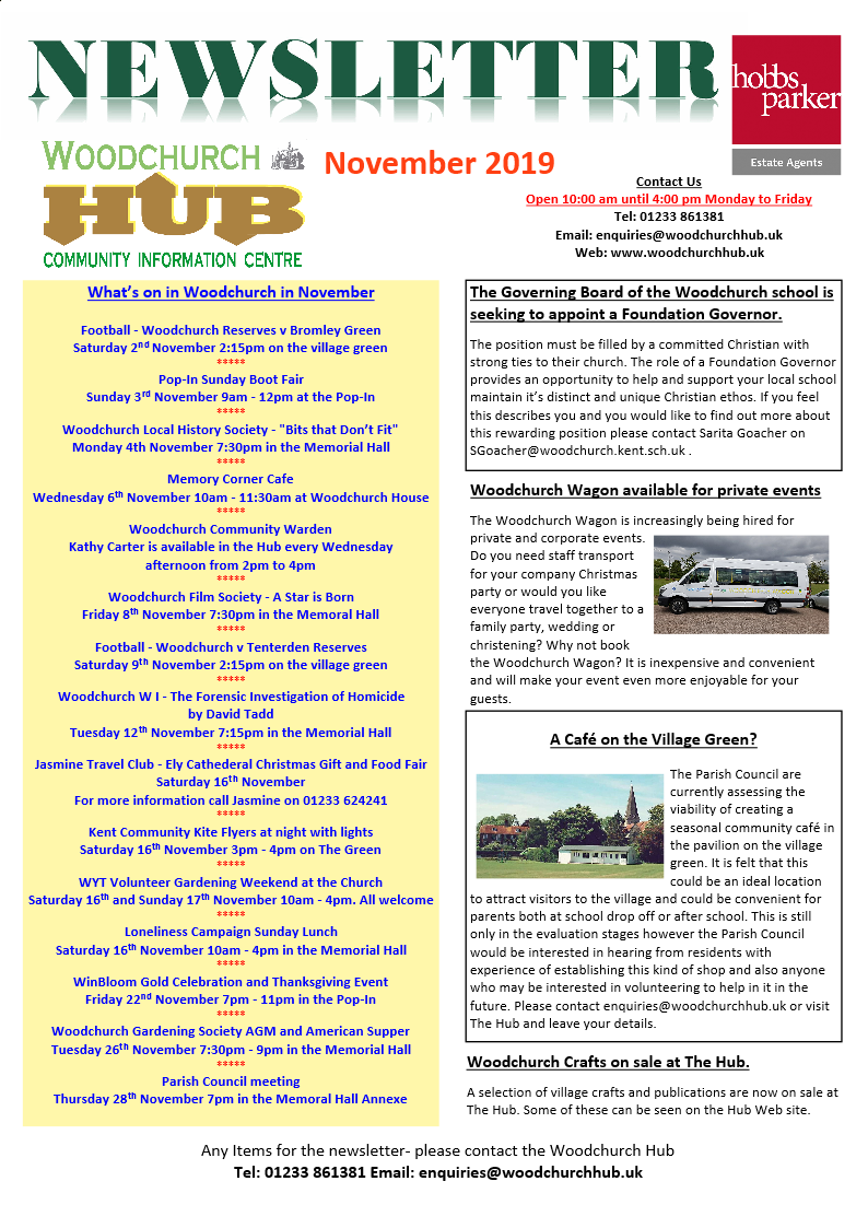 November 2019 Newsletter